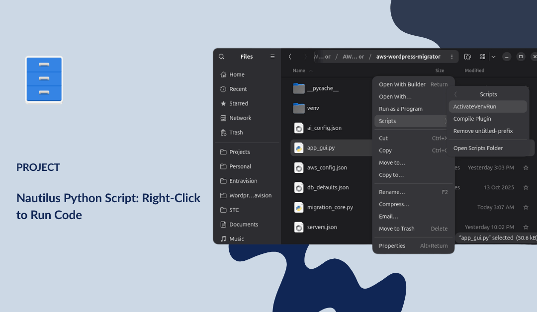 Run Python Scripts Instantly on Ubuntu with a Right-Click Nautilus Shortcut