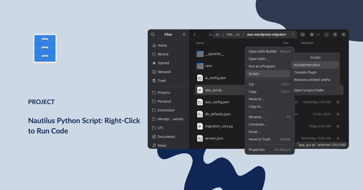 Nautilus Python Script Right-Click to Run Code